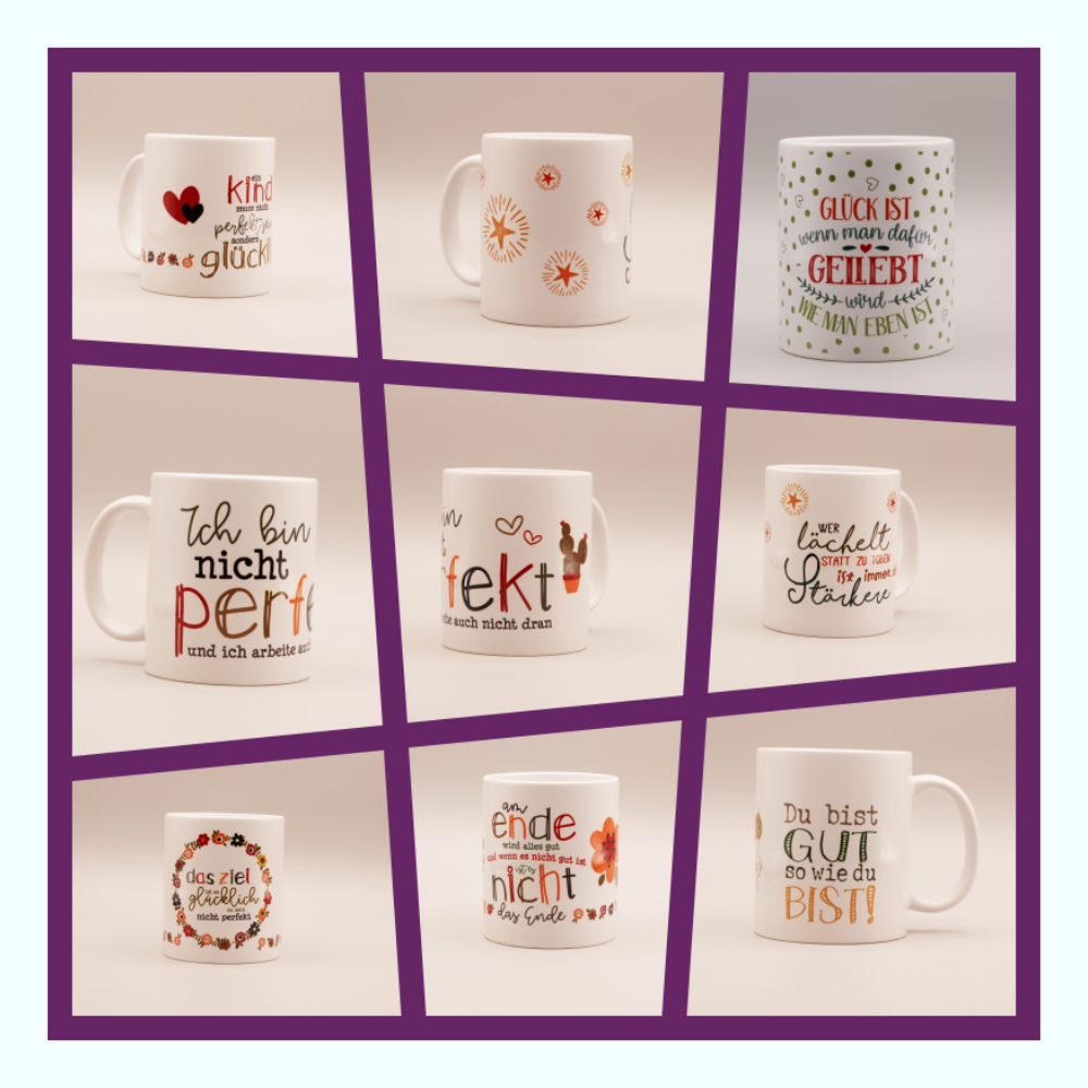 dekorative Tassen für jeden Anlass,Tassen mit kreativen Sprüchen, Tassen - nach ihren Vorstellungen, Tassen mit christlichen Texten und Motiven